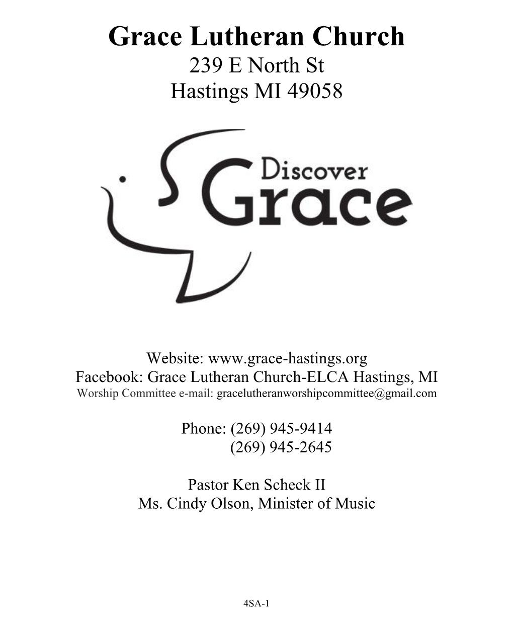 Grace Lutheran Church 239 E North St Hastings MI 49058