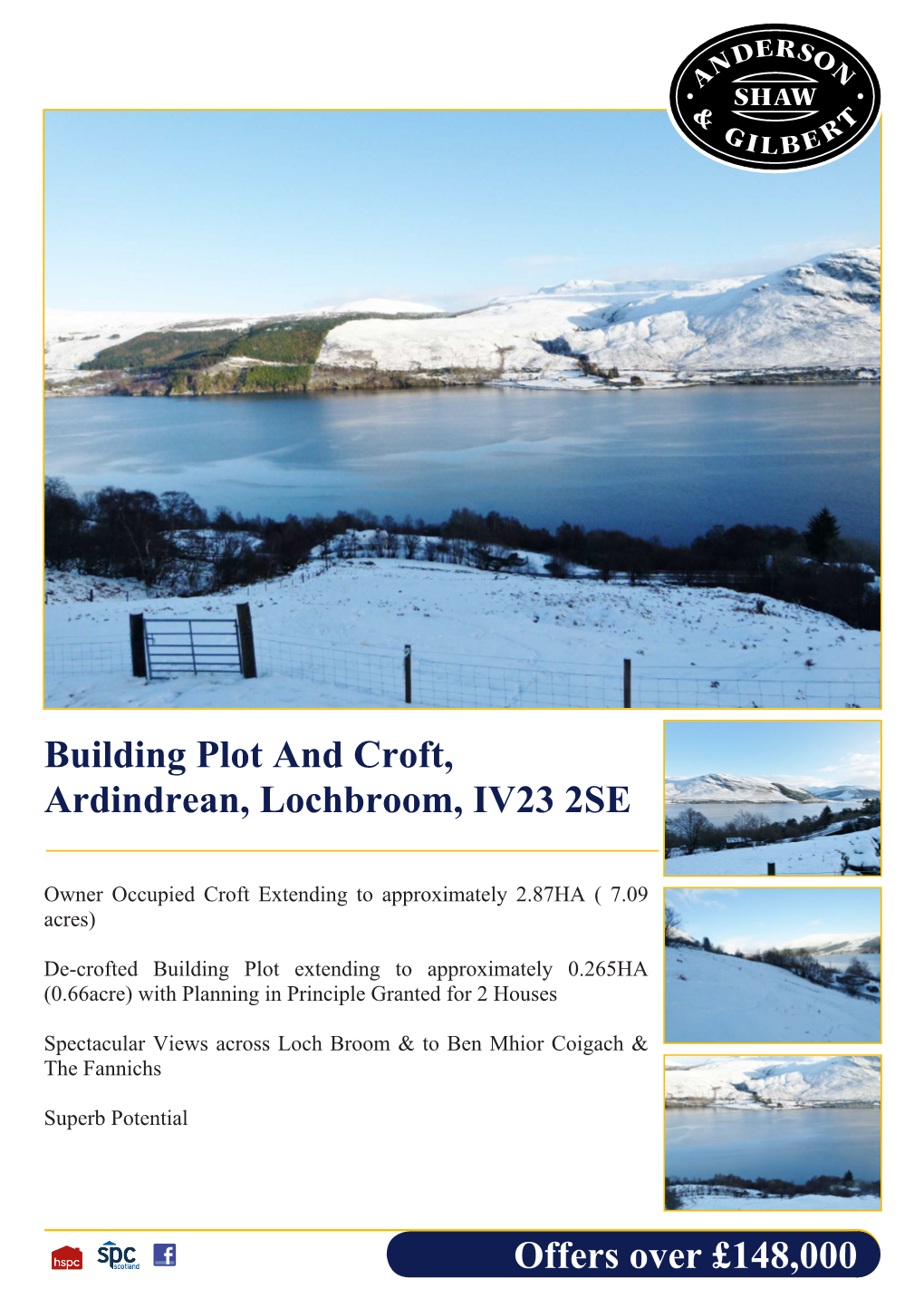 Offers Over £148,000 Building Plot and Croft, Ardindrean, Lochbroom