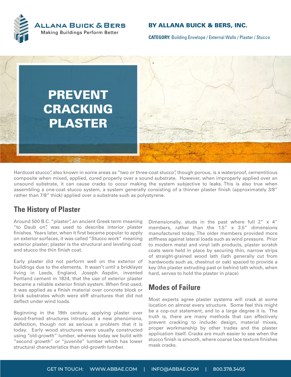 Prevent Cracking Plaster