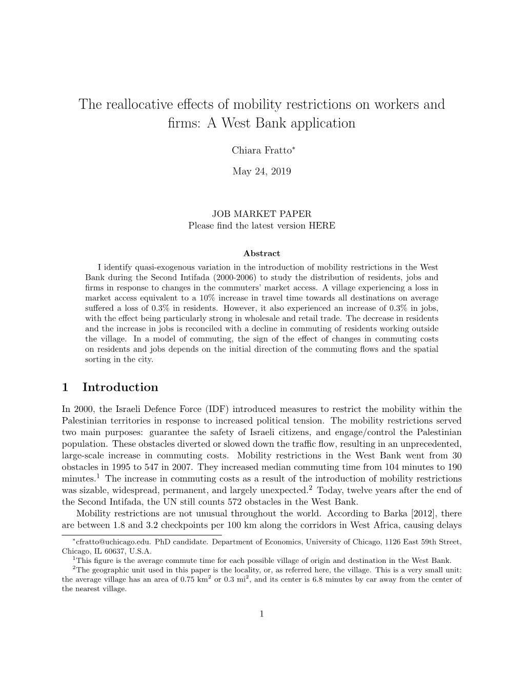 The Reallocative Effects of Mobility Restrictions on Workers and Firms: A