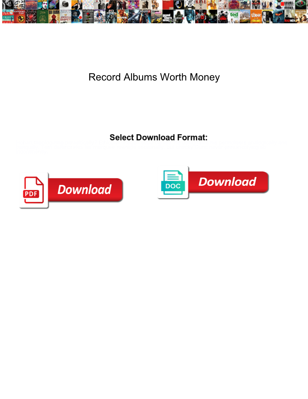 Record Albums Worth Money