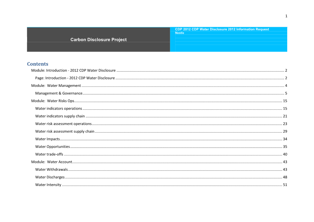 Carbon Disclosure Project