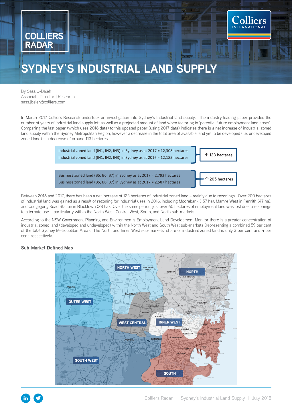 Sydney's Industrial Land Supply