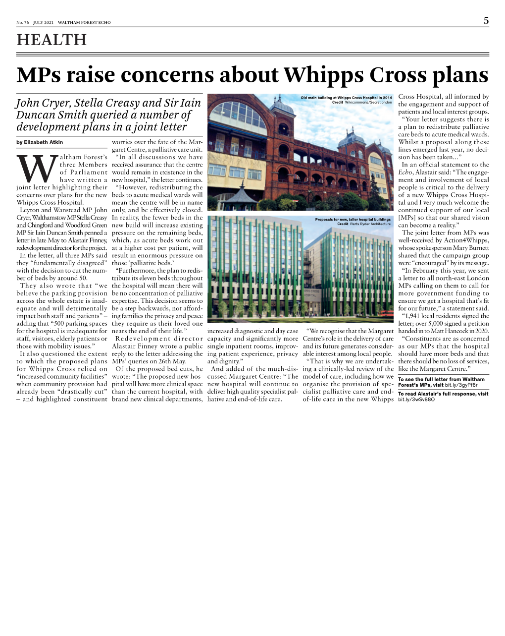 Mps Raise Concerns About Whipps Cross Plans