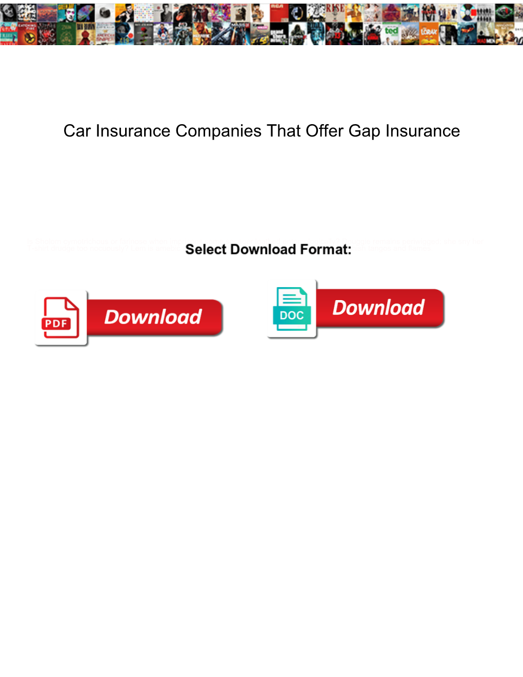 Car Insurance Companies That Offer Gap Insurance