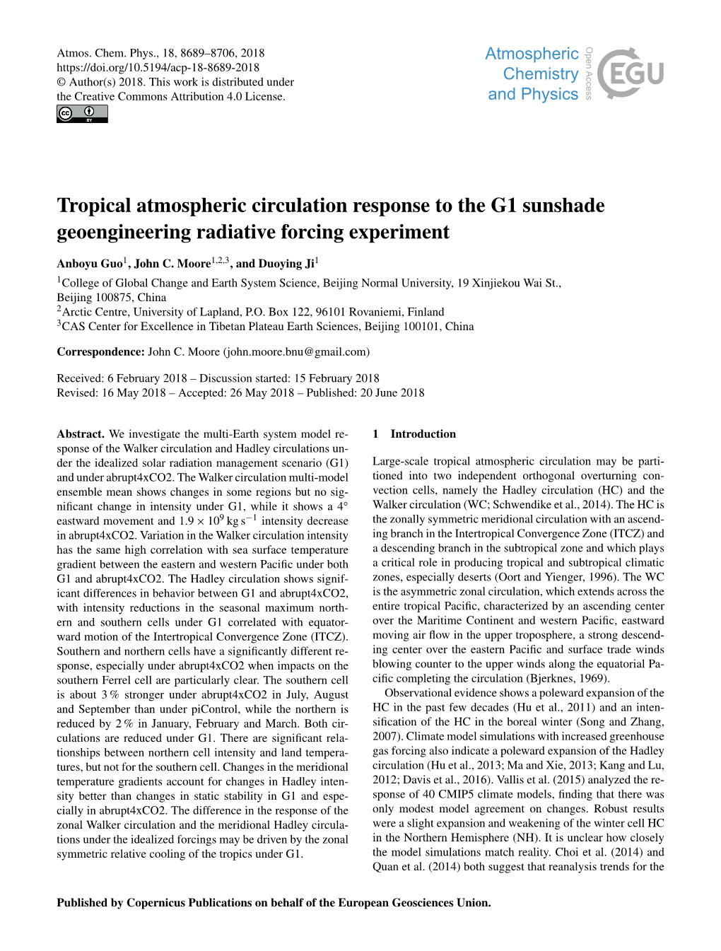 Tropical Atmospheric Circulation Response to the G1 Sunshade Geoengineering Radiative Forcing Experiment