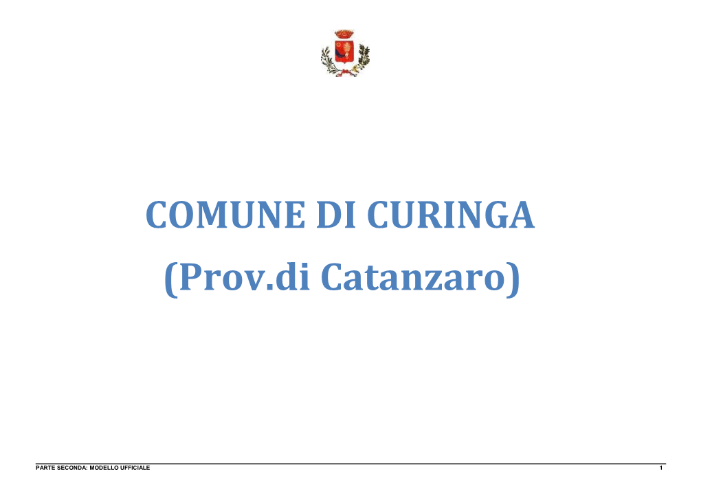 COMUNE DI CURINGA (Prov.Di Catanzaro)