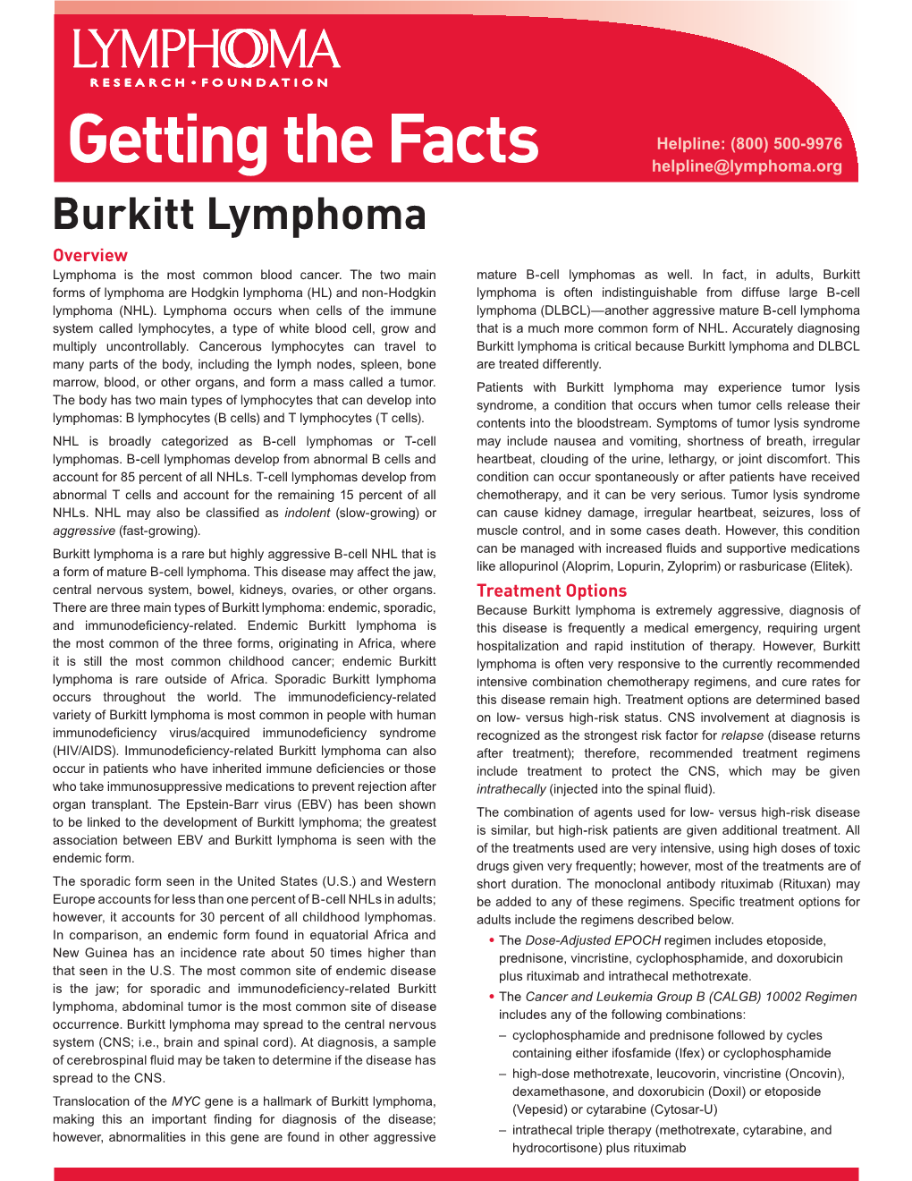 Burkitt Lymphoma Overview Lymphoma Is the Most Common Blood Cancer