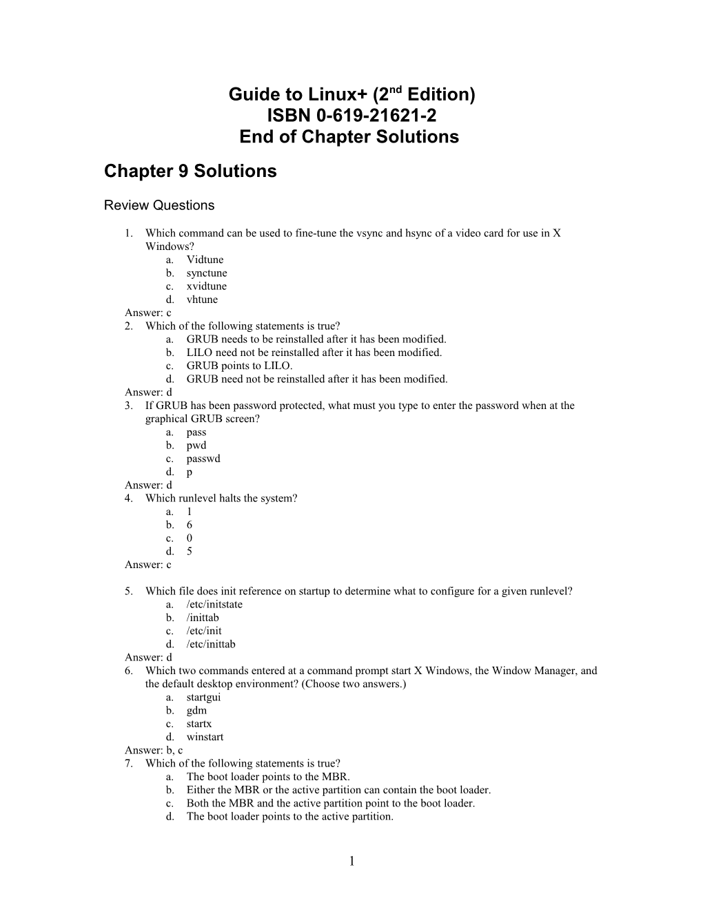 End of Chapter Solutions Template s1