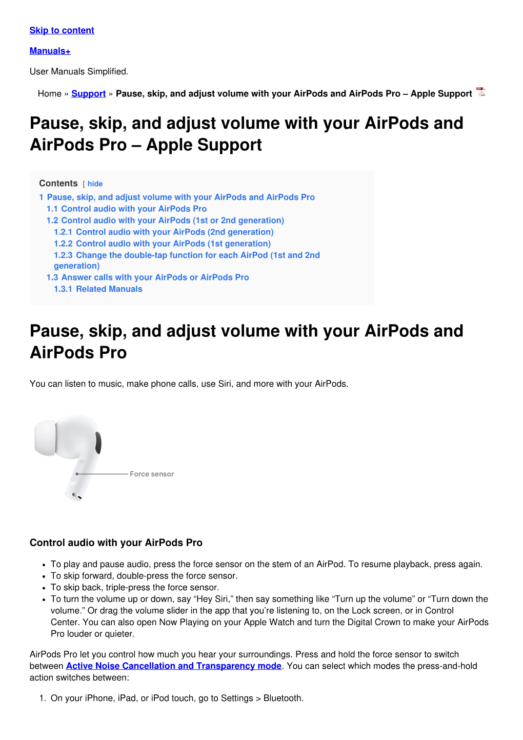 Pause, Skip, and Adjust Volume with Your Airpods and Airpods Pro – Apple Support