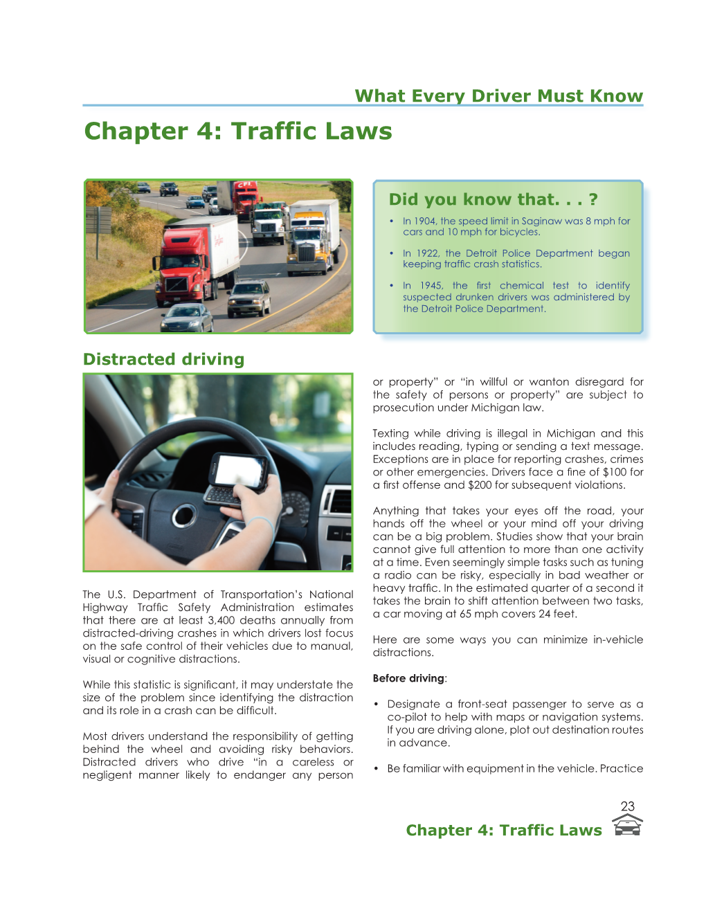 Chapter 4: Traffic Laws