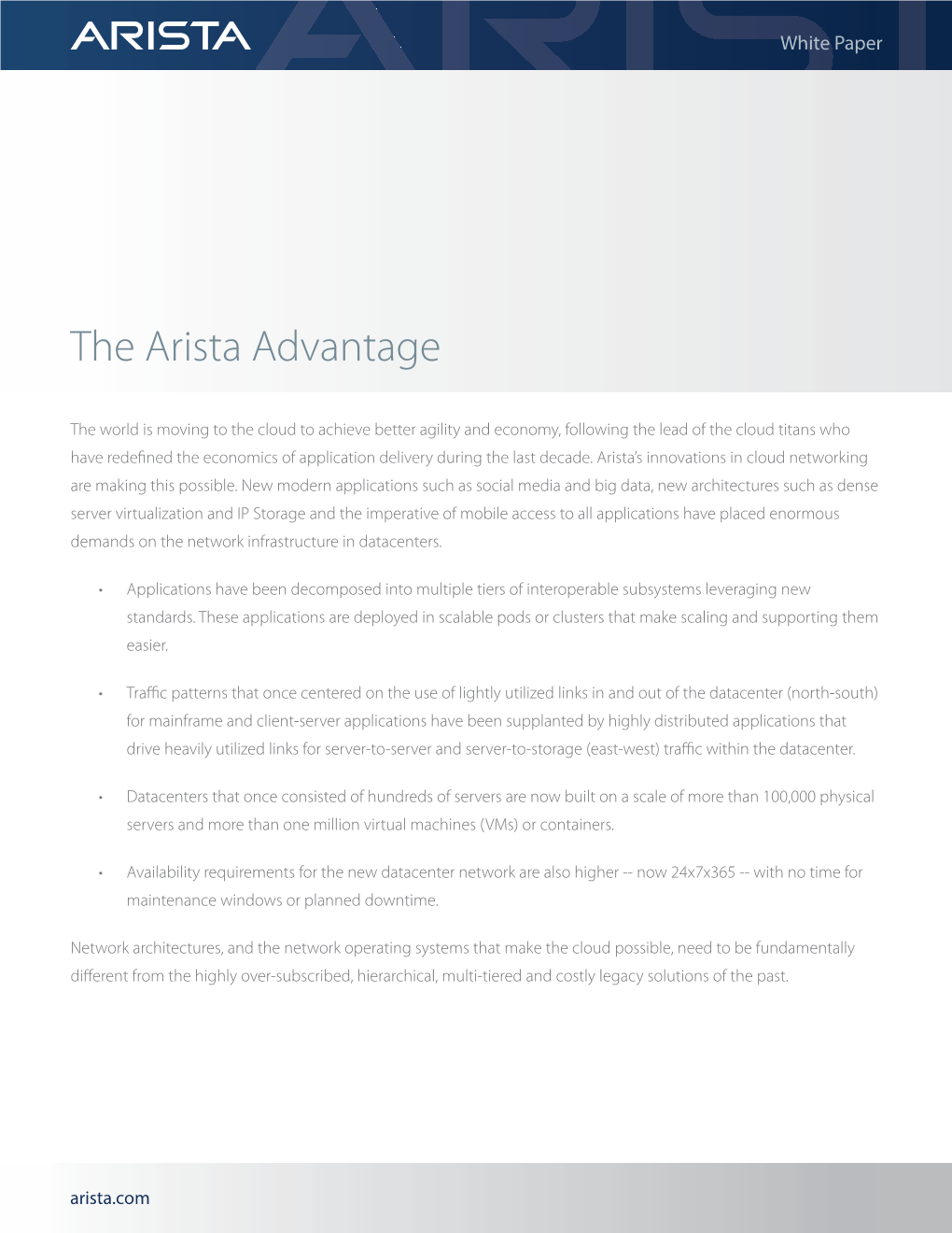 The Arista Advantage