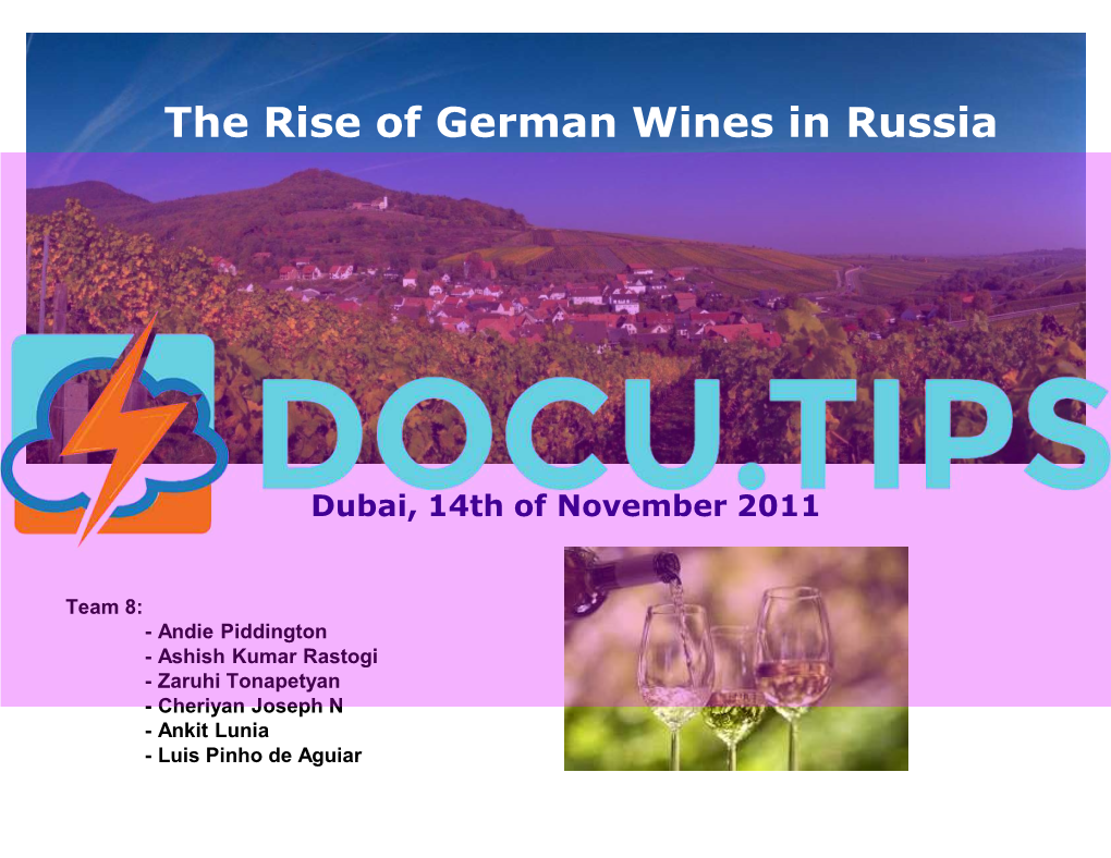 The Rise of German Wines in Russia