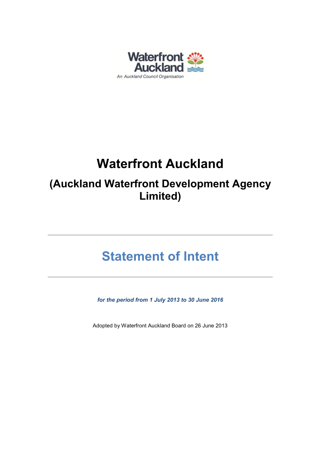 Waterfront Auckland (Auckland Waterfront Development Agency Limited)