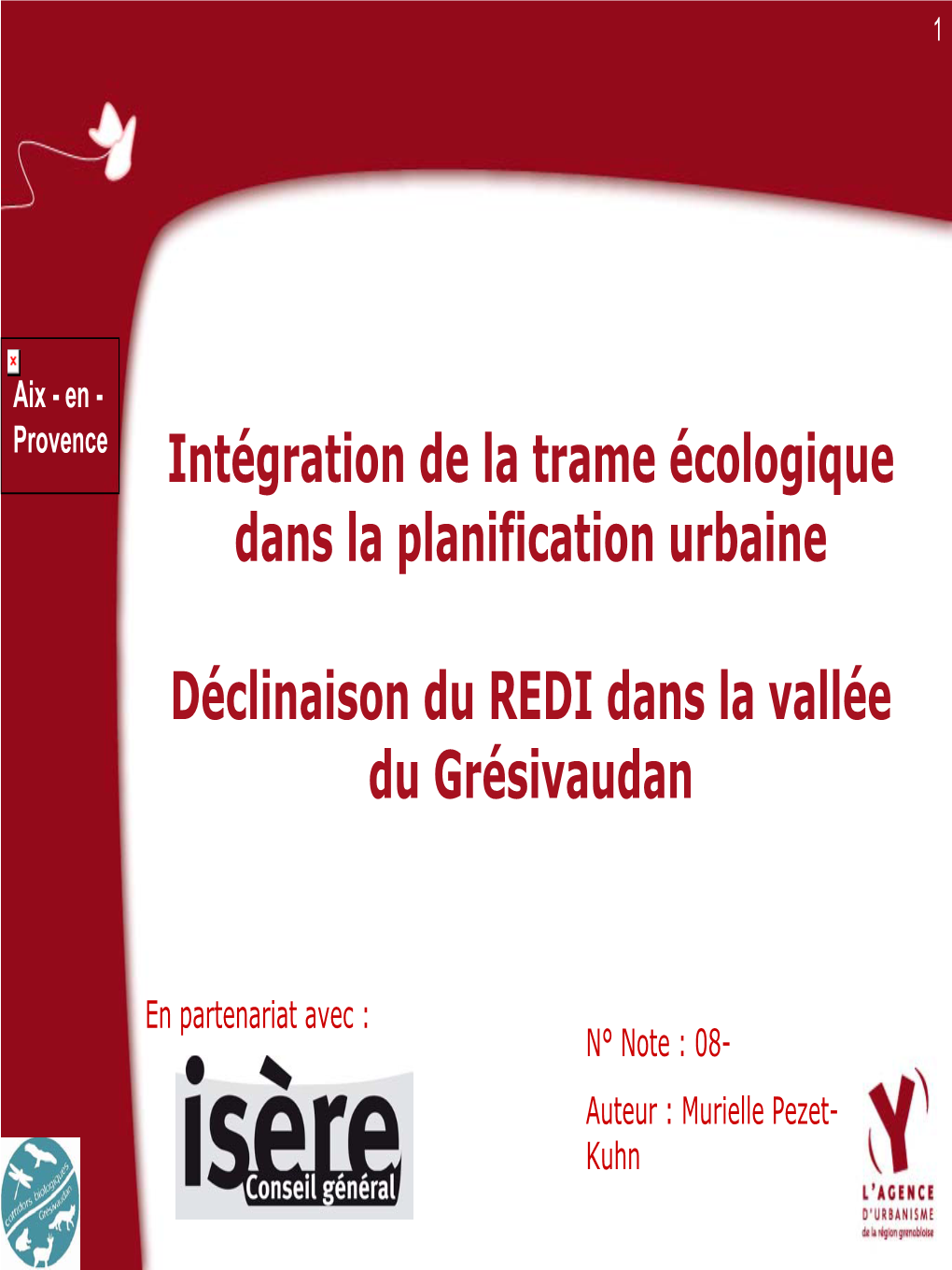 Intégration De La Trame Écologique Dans La Planification Urbaine