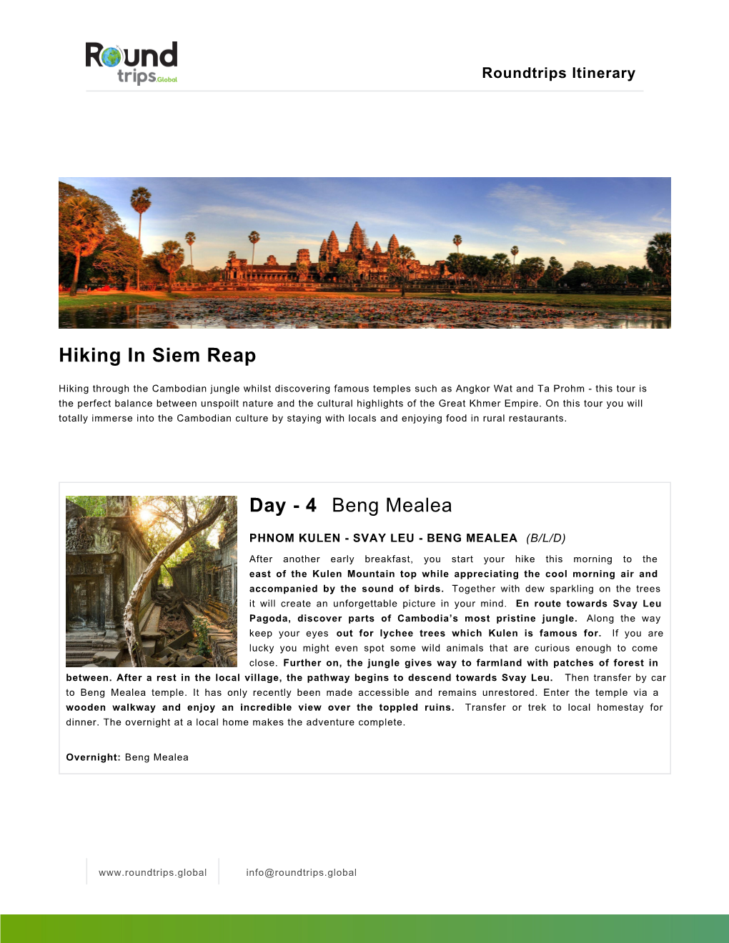Hiking in Siem Reap