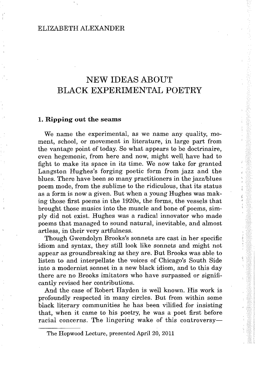 New Ideas About Black Experimental Poetry