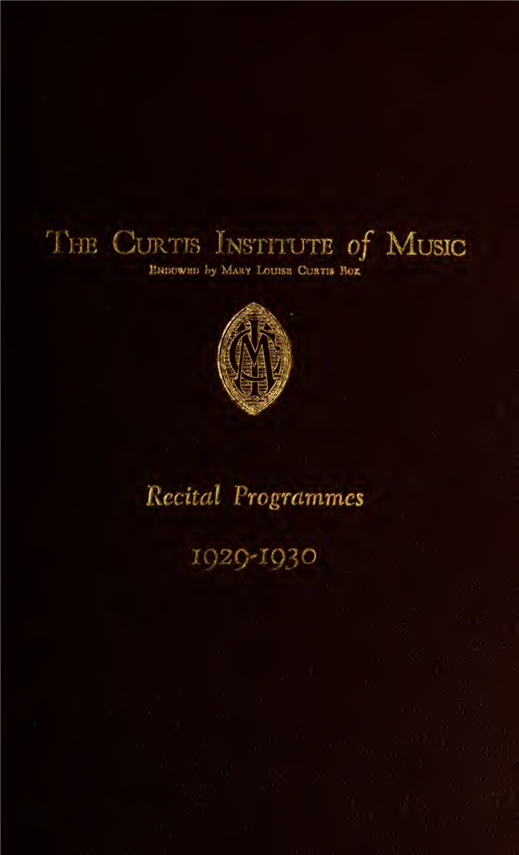 Recital Programs 1929-1930