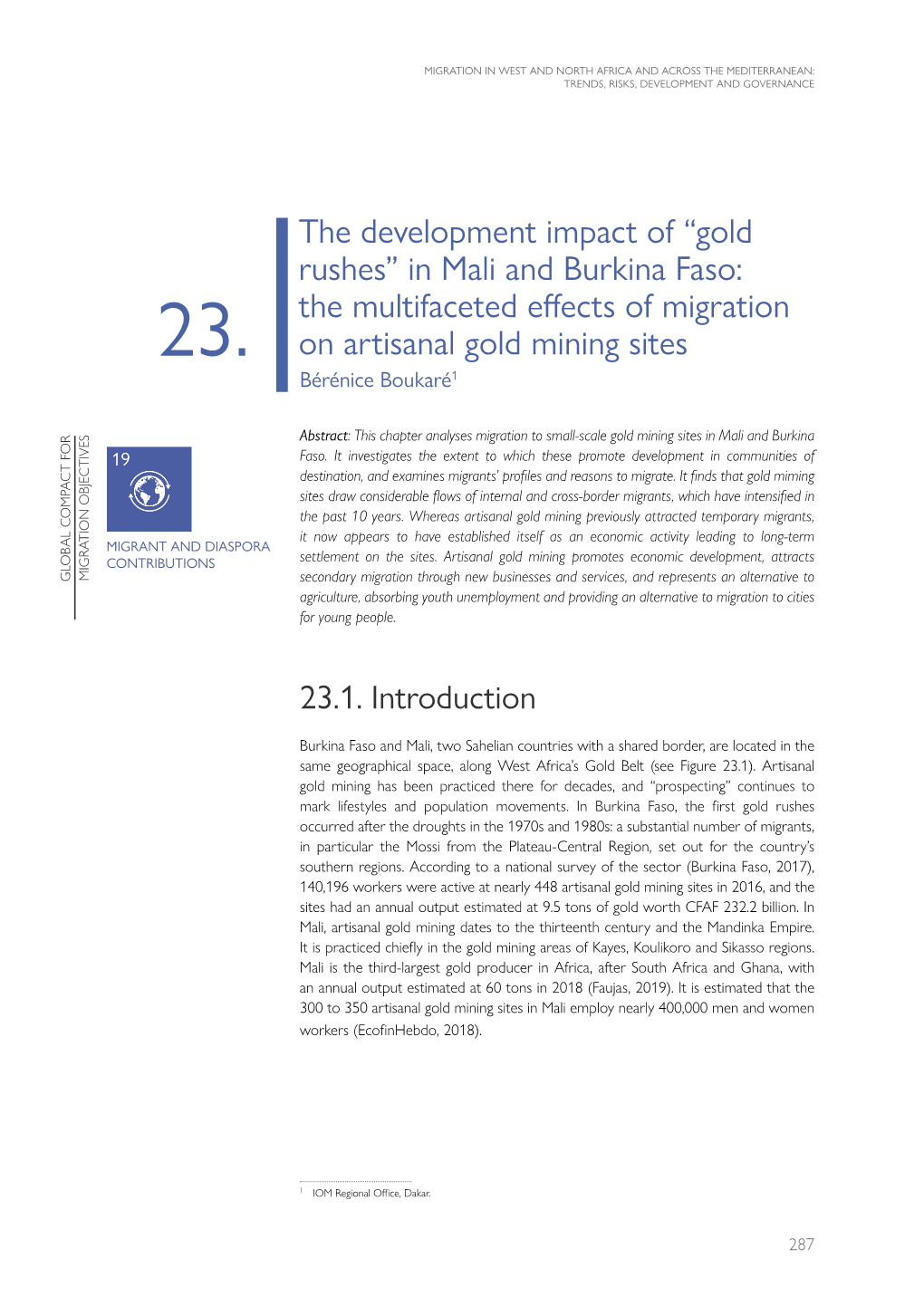 The Development Impact of “Gold Rushes” in Mali and Burkina Faso: the Multifaceted Effects of Migration 23