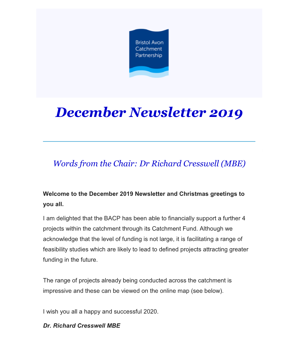 December Newsletter 2019