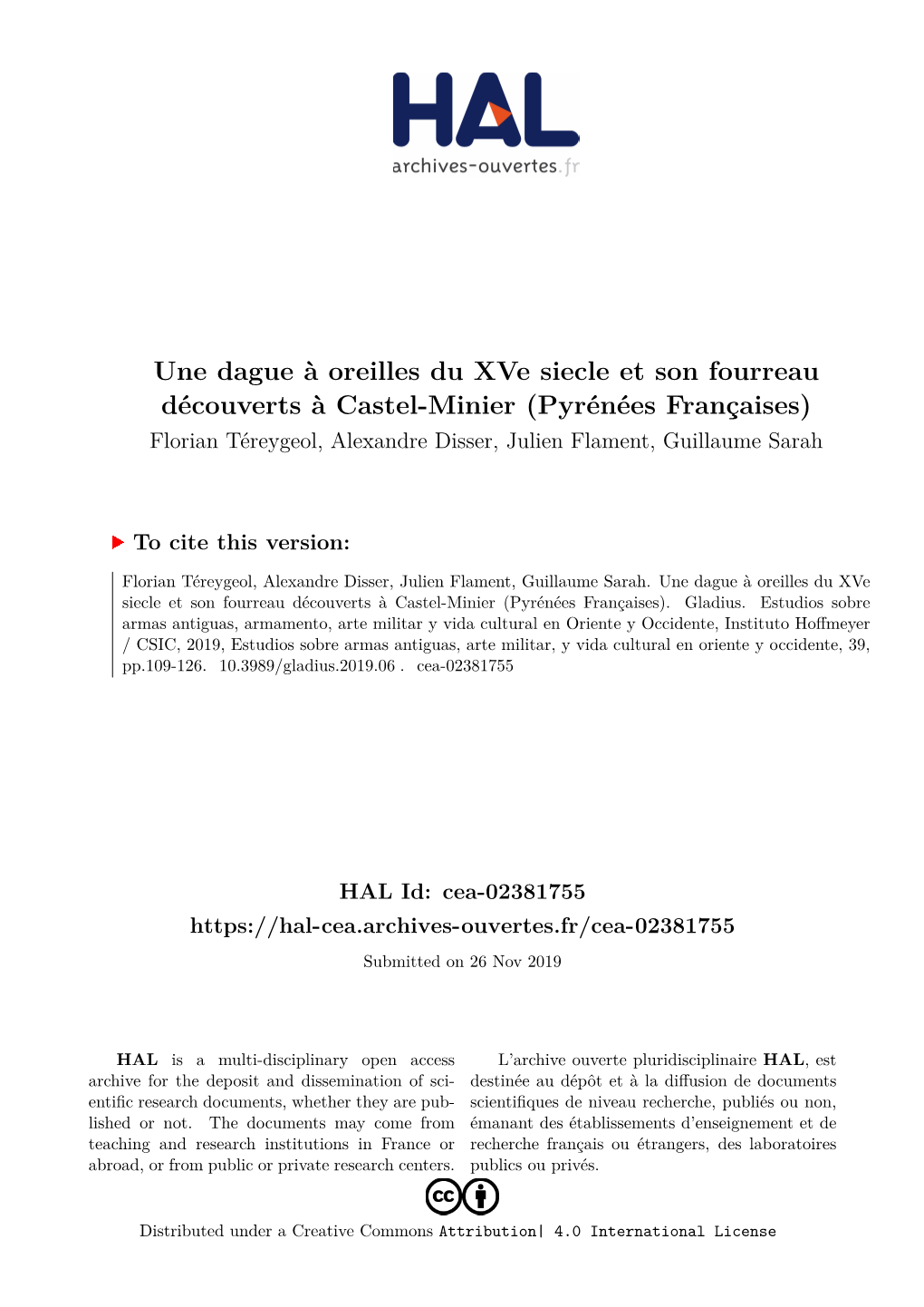 Une Dague À Oreilles Du Xve Siecle Et Son Fourreau Découverts