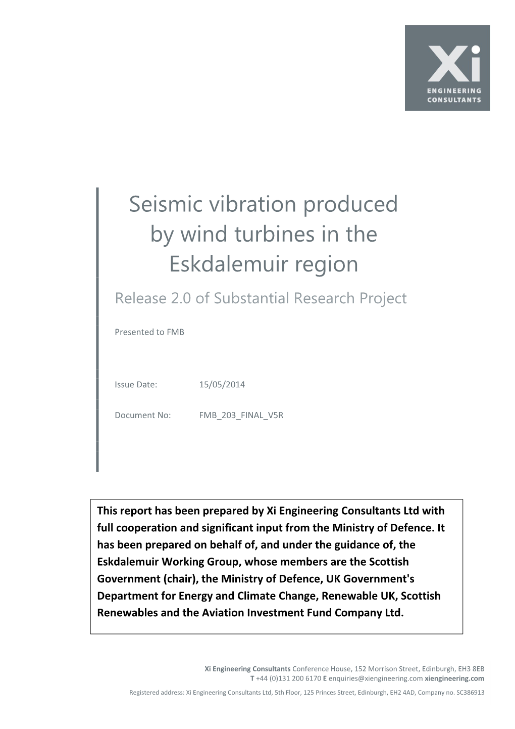 Seismic Vibration Produced by Wind Turbines in the Eskdalemuir Region