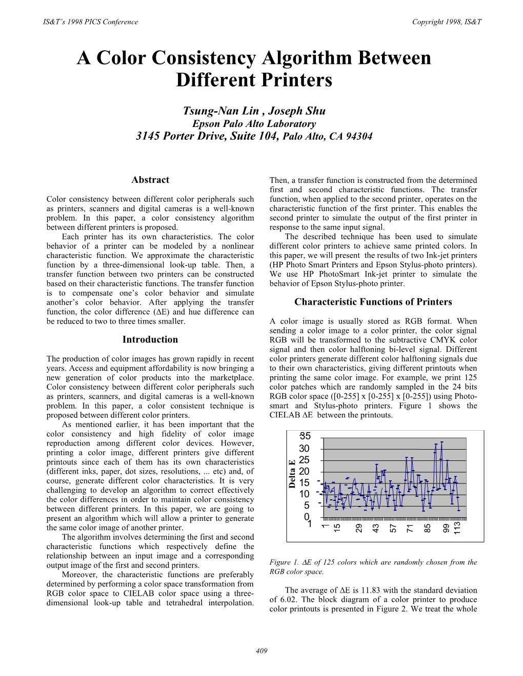 A Color Consistency Algorithm Between Different Printers