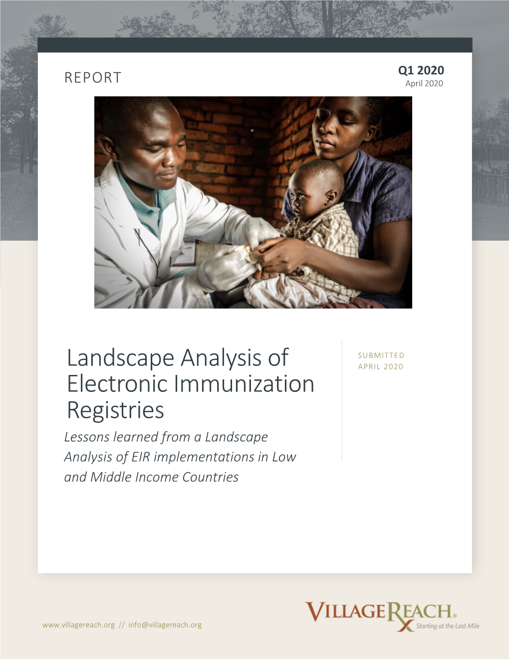 Landscape Analysis of Electronic Immunization Registries; Lessons Learned from a Landscape Analysis of EIR Implementations in Low and Middle Income Countries
