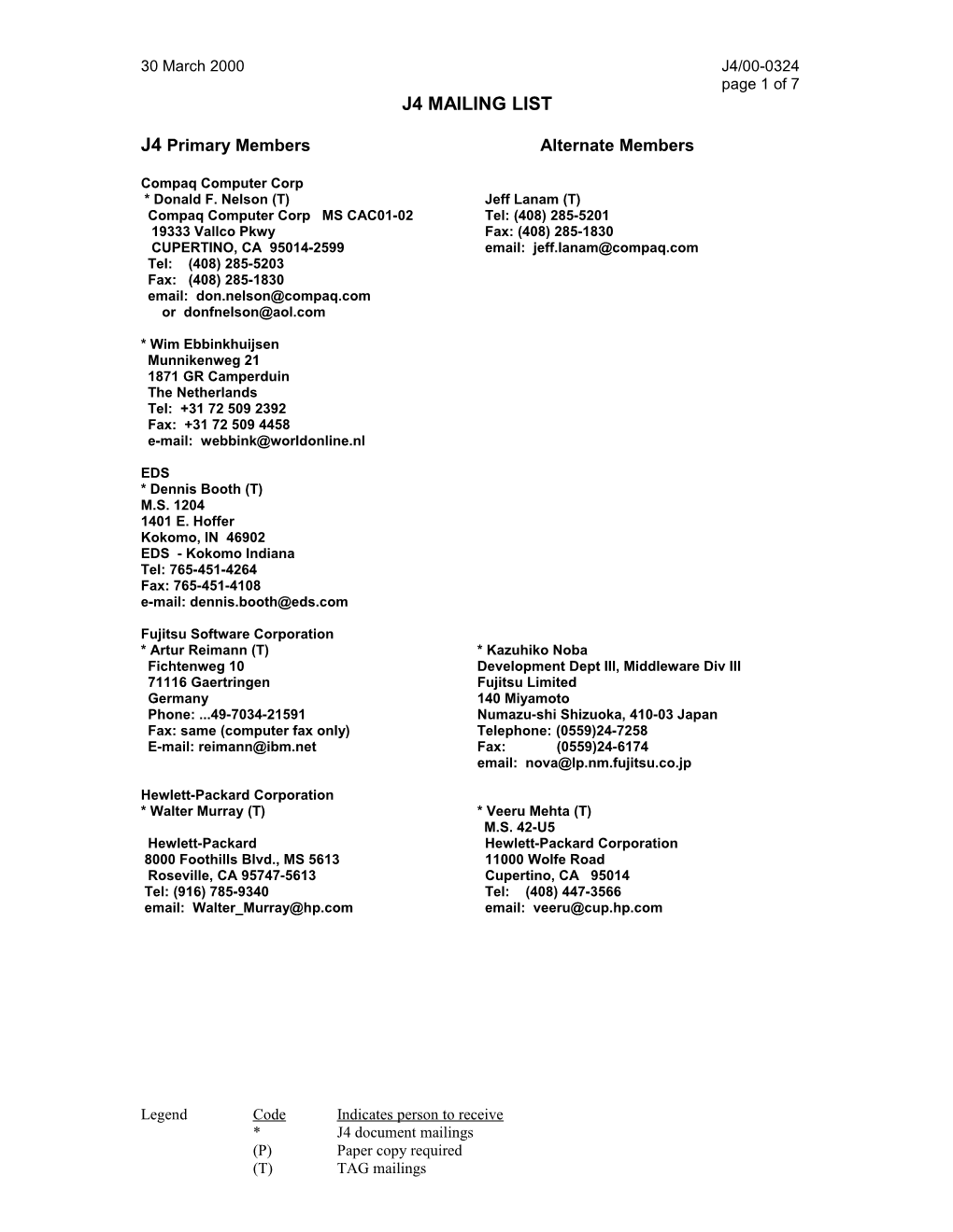 J4 COBOL Committee Mailing List