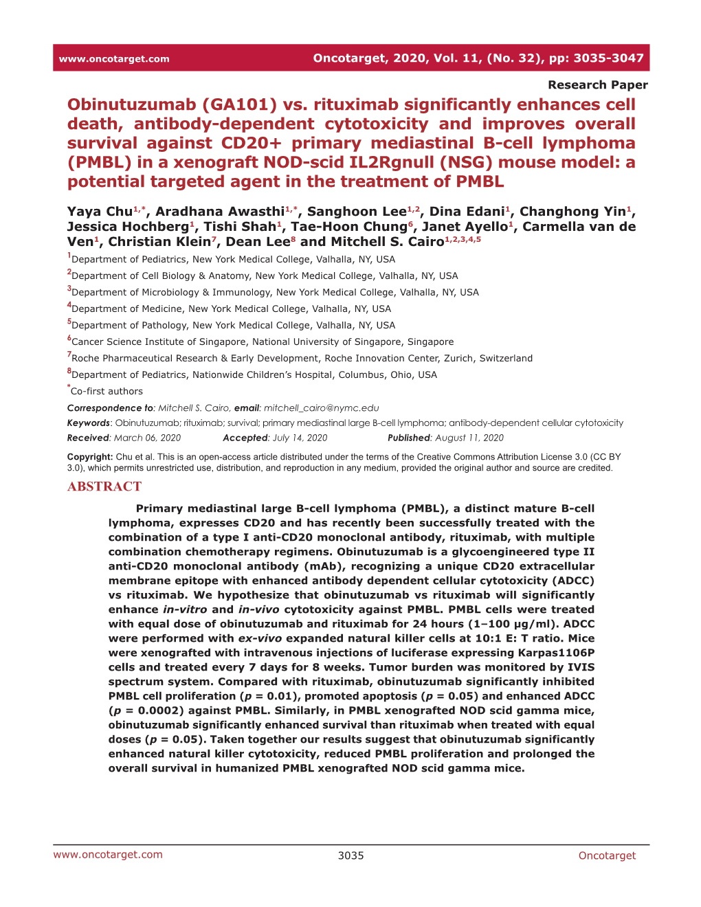 Obinutuzumab (GA101) Vs