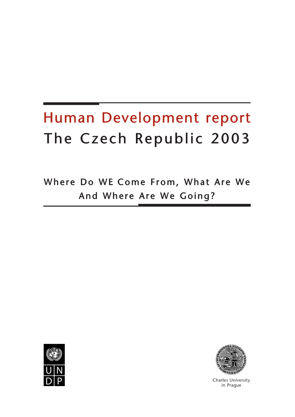 Human Development Report the Czech Republic 2003