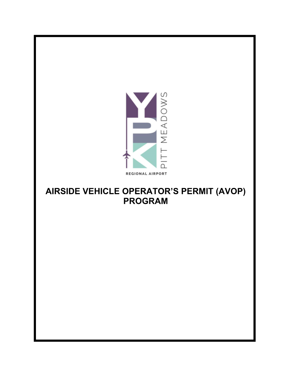 Airside Vehicle Operator's Permit (AVOP) Program