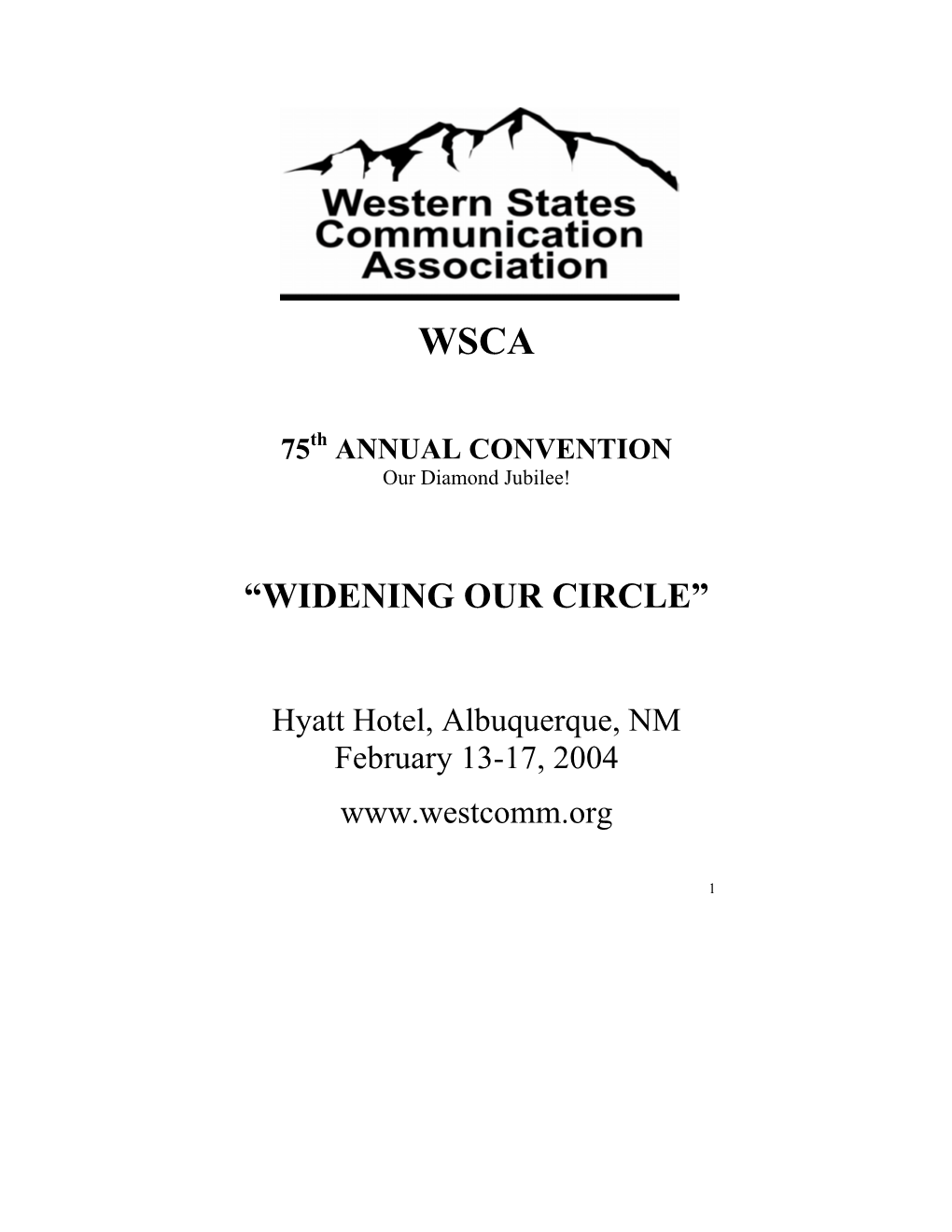 WSCA 2004 Program