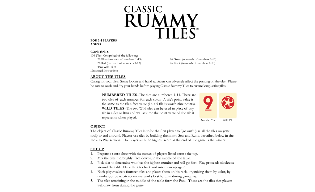 Classic Rummy Tiles to Ensure Long-Lasting Tiles