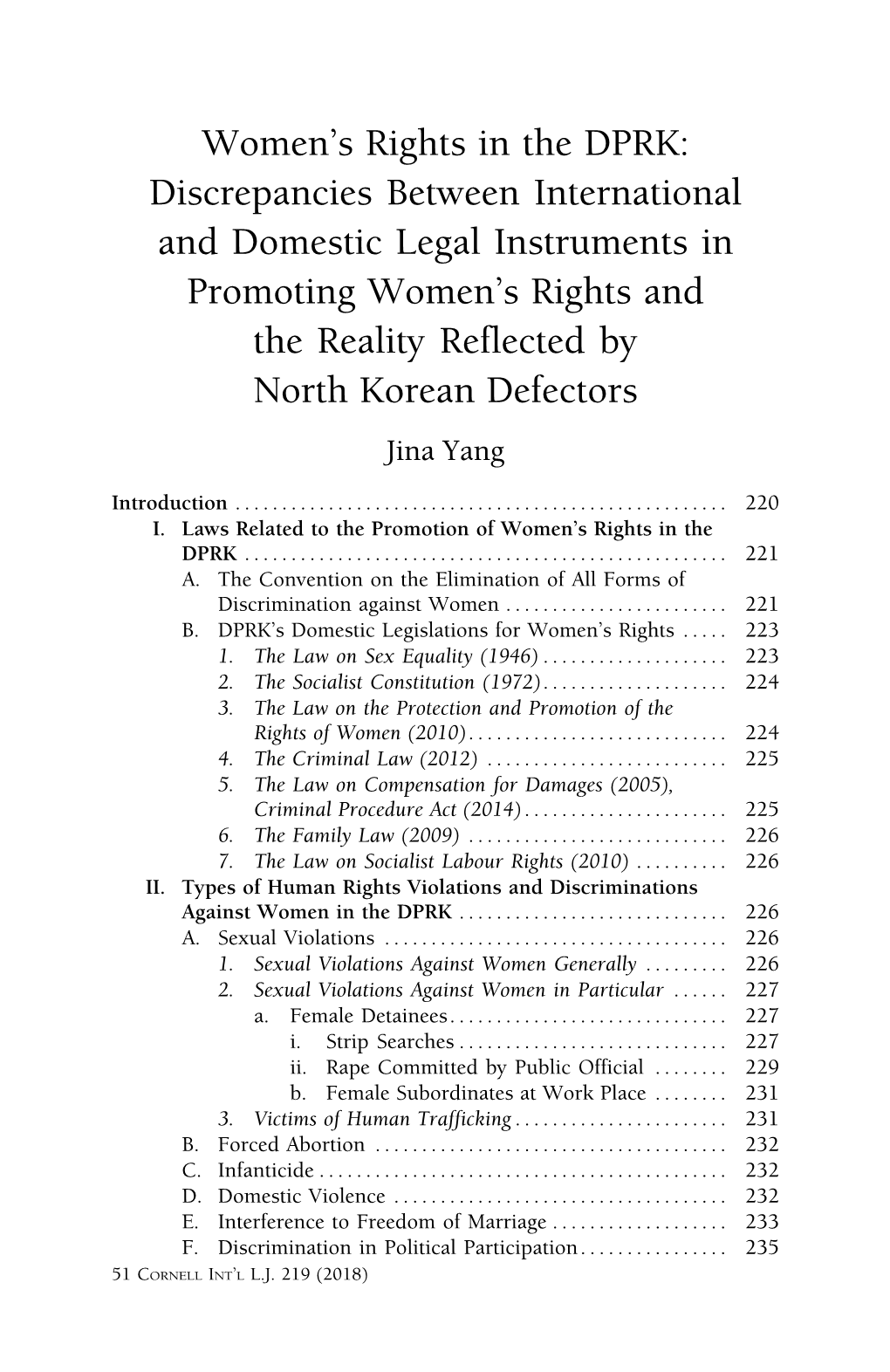 Women's Rights in the DPRK