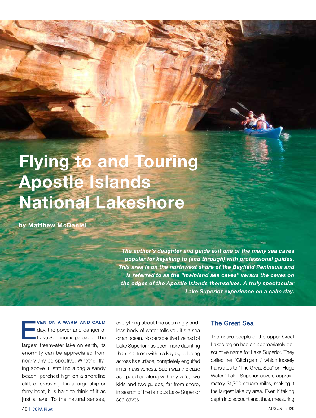 Flying to and Touring Apostle Islands National Lakeshore by Matthew Mcdaniel