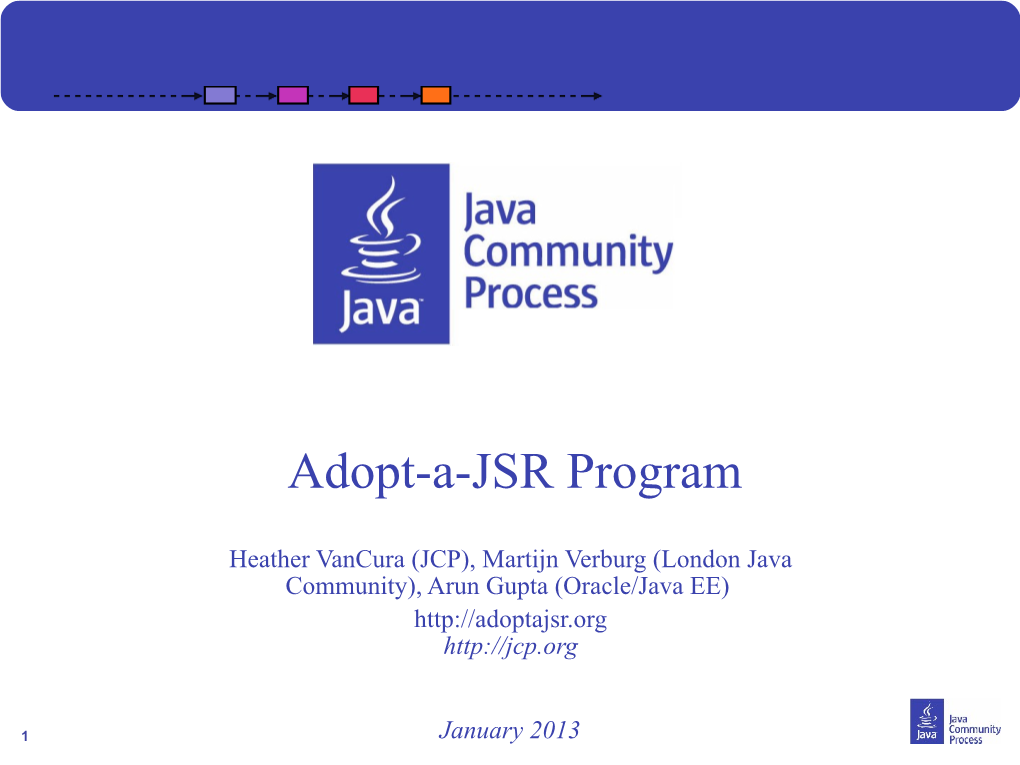 Adopt-A-JSR Program