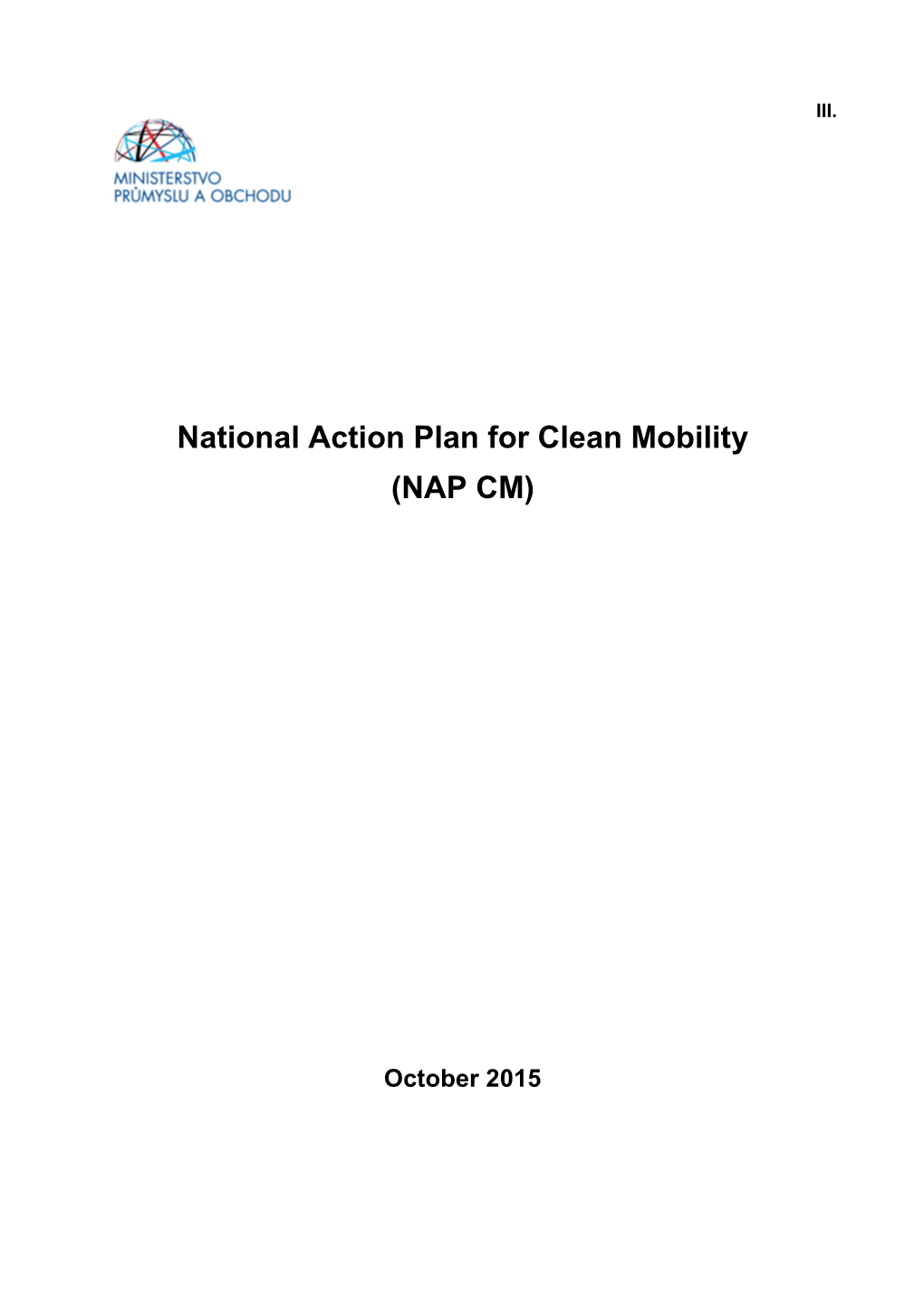 National Action Plan for Clean Mobility (NAP CM)