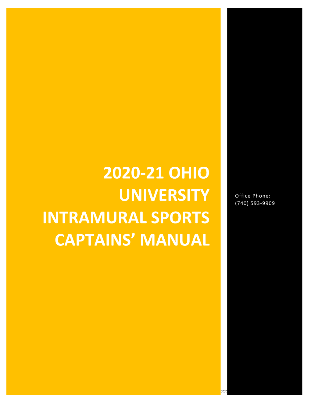 2020-21 Ohio UNIVERSITY INTRAMURAL SPORTS CAPTAINS