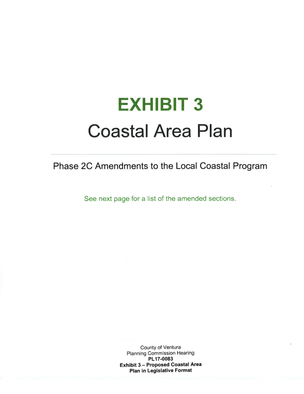 EXHIBIT 3 Coastal Area Plan