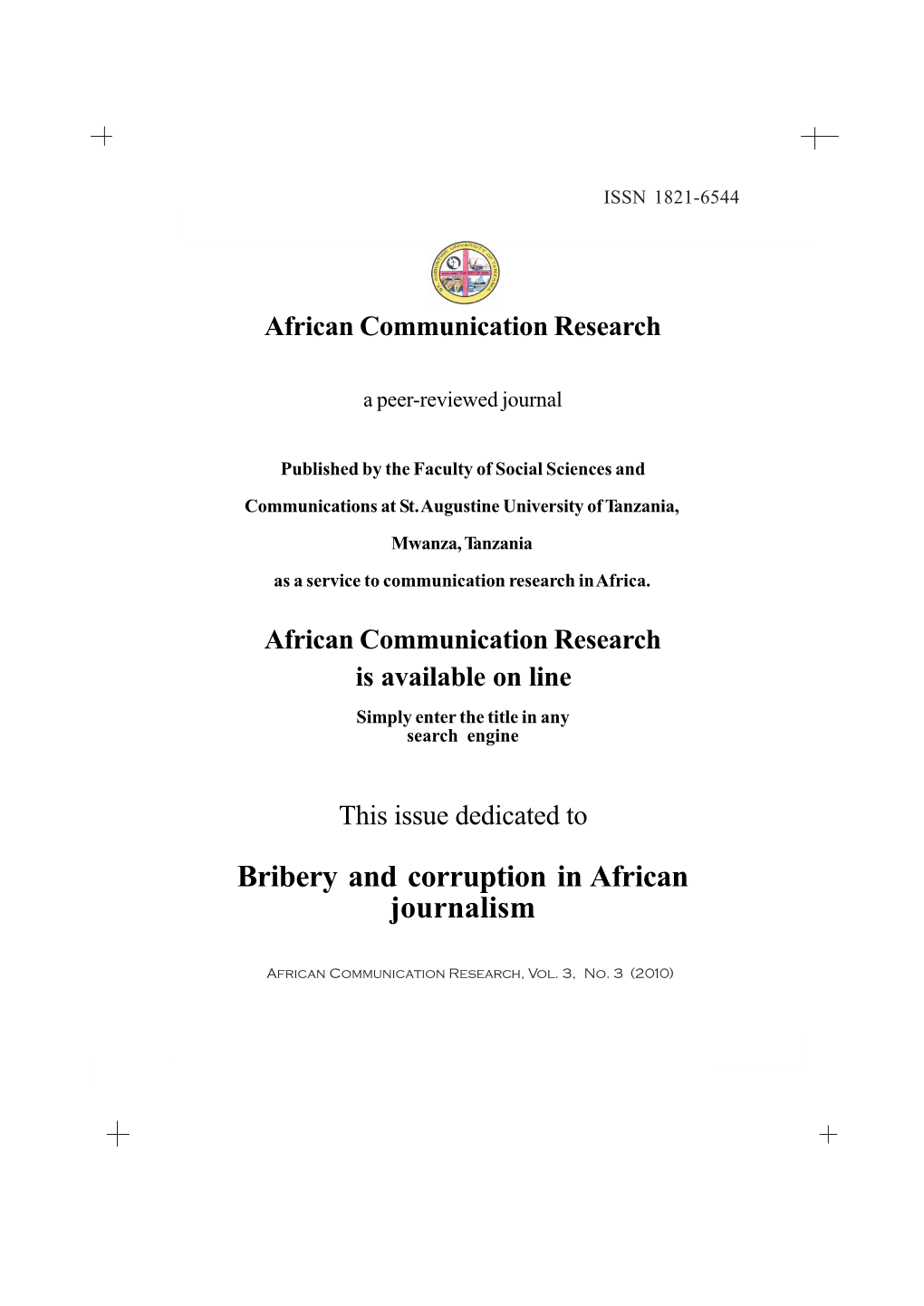 Bribery and Corruption in African Journalism.Pdf