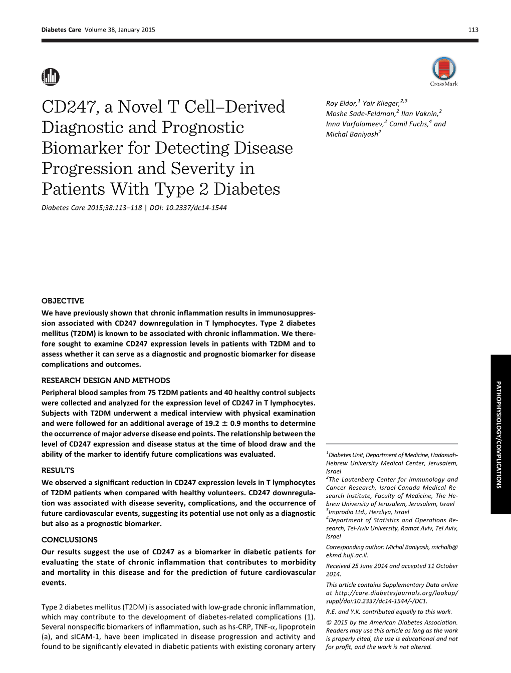 CD247, a Novel T Cell–Derived Diagnostic And