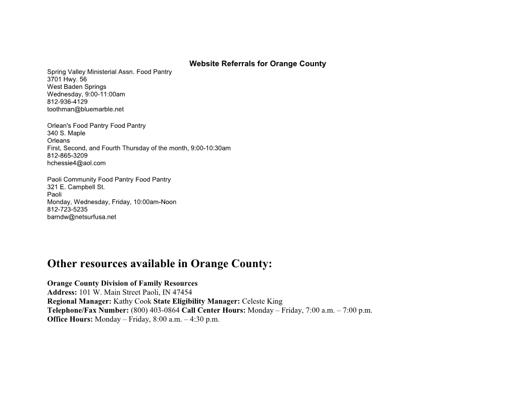 Website Referrals for Orange County