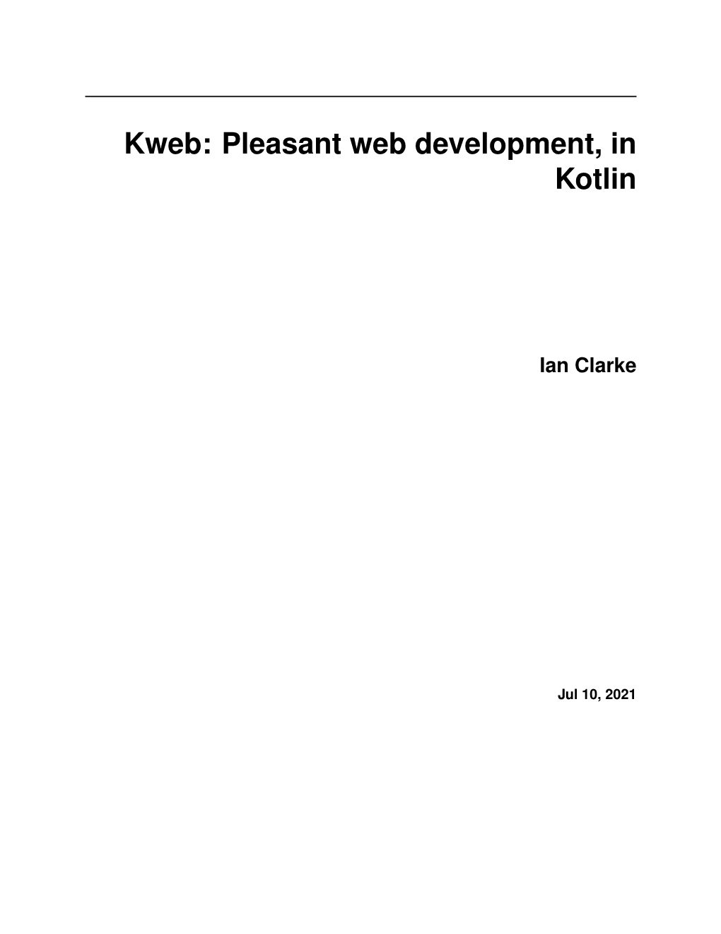 Pleasant Web Development, in Kotlin