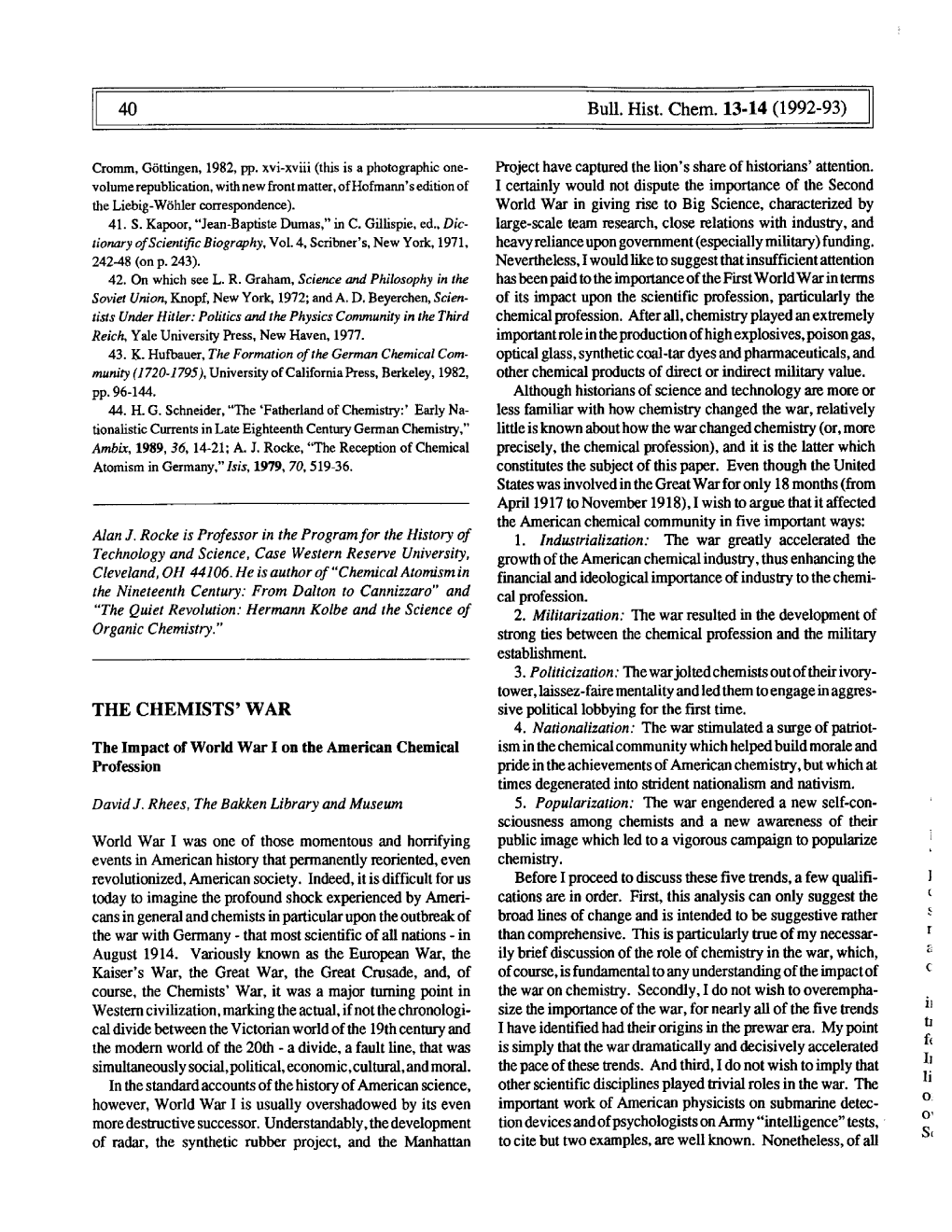 Bull. Hist. Chem. 13-14 (1992-93)