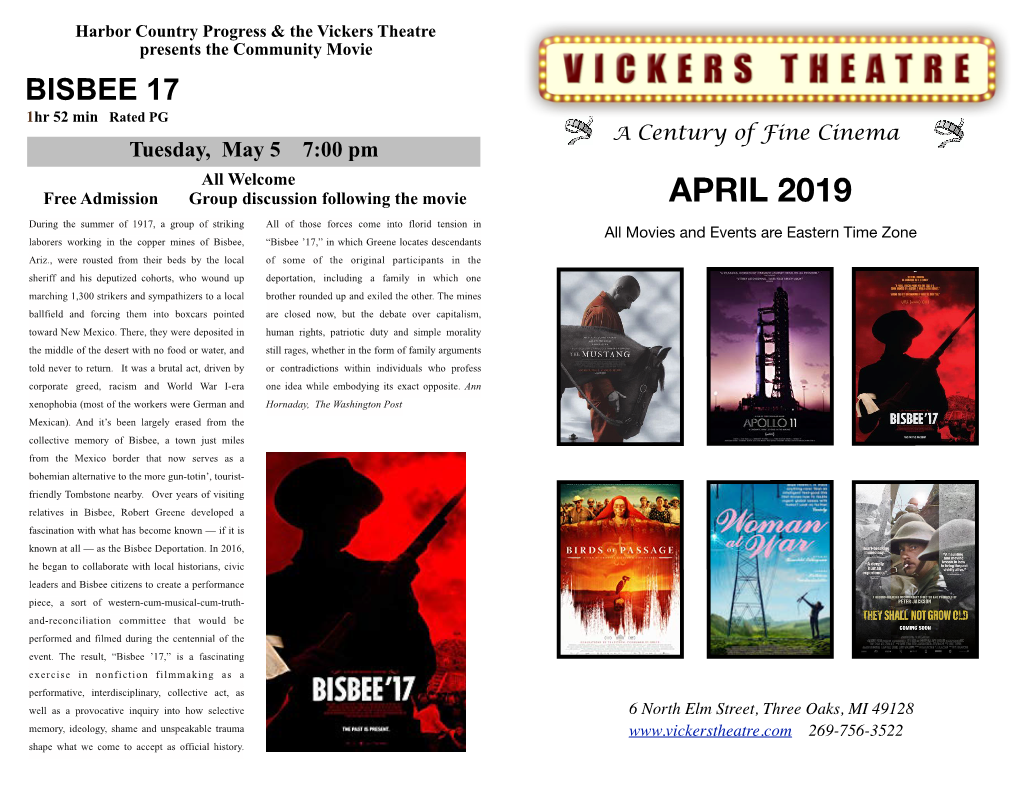 April 2019 Program