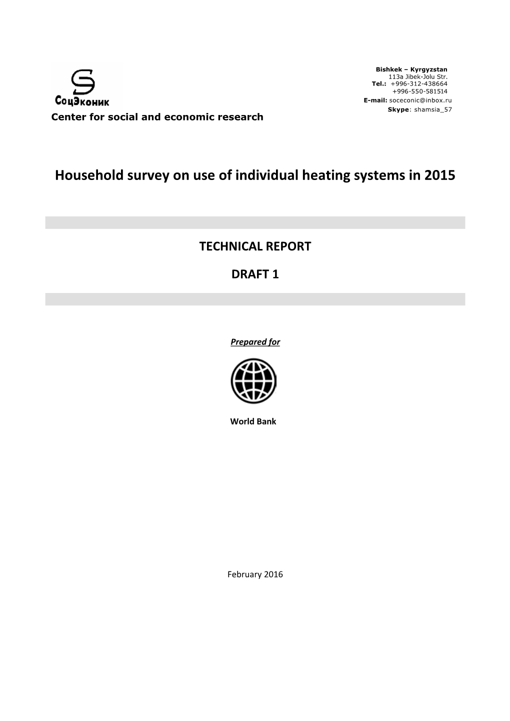 Household Survey on Use of Individual Heating Systems in 2015