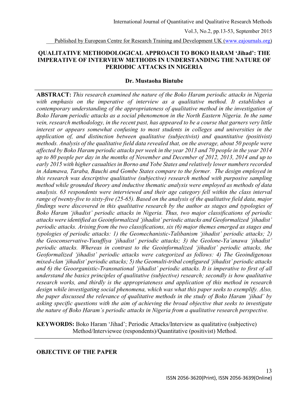 13 Qualitative Methodological Approach