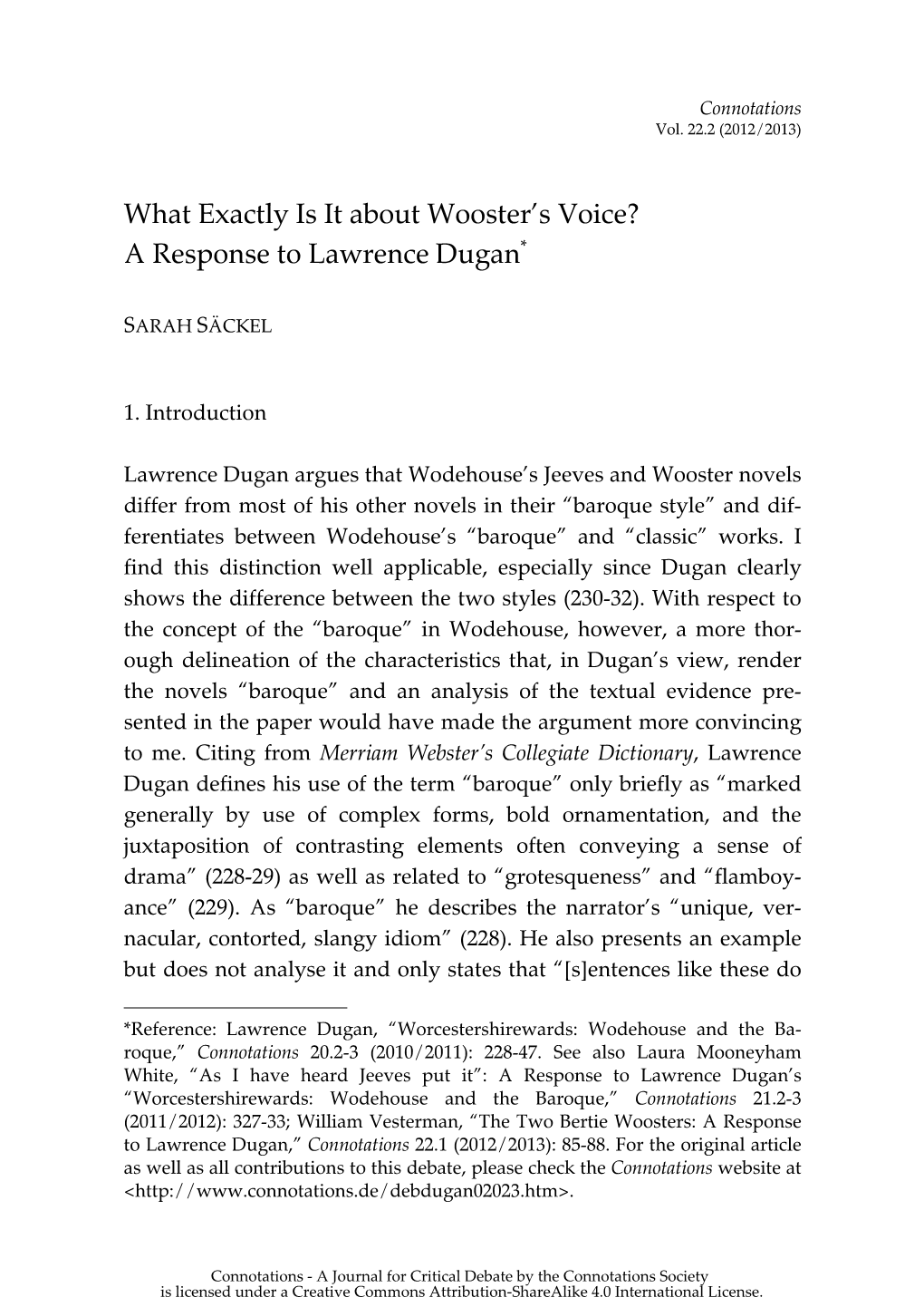 What Exactly Is It About Wooster's Voice?