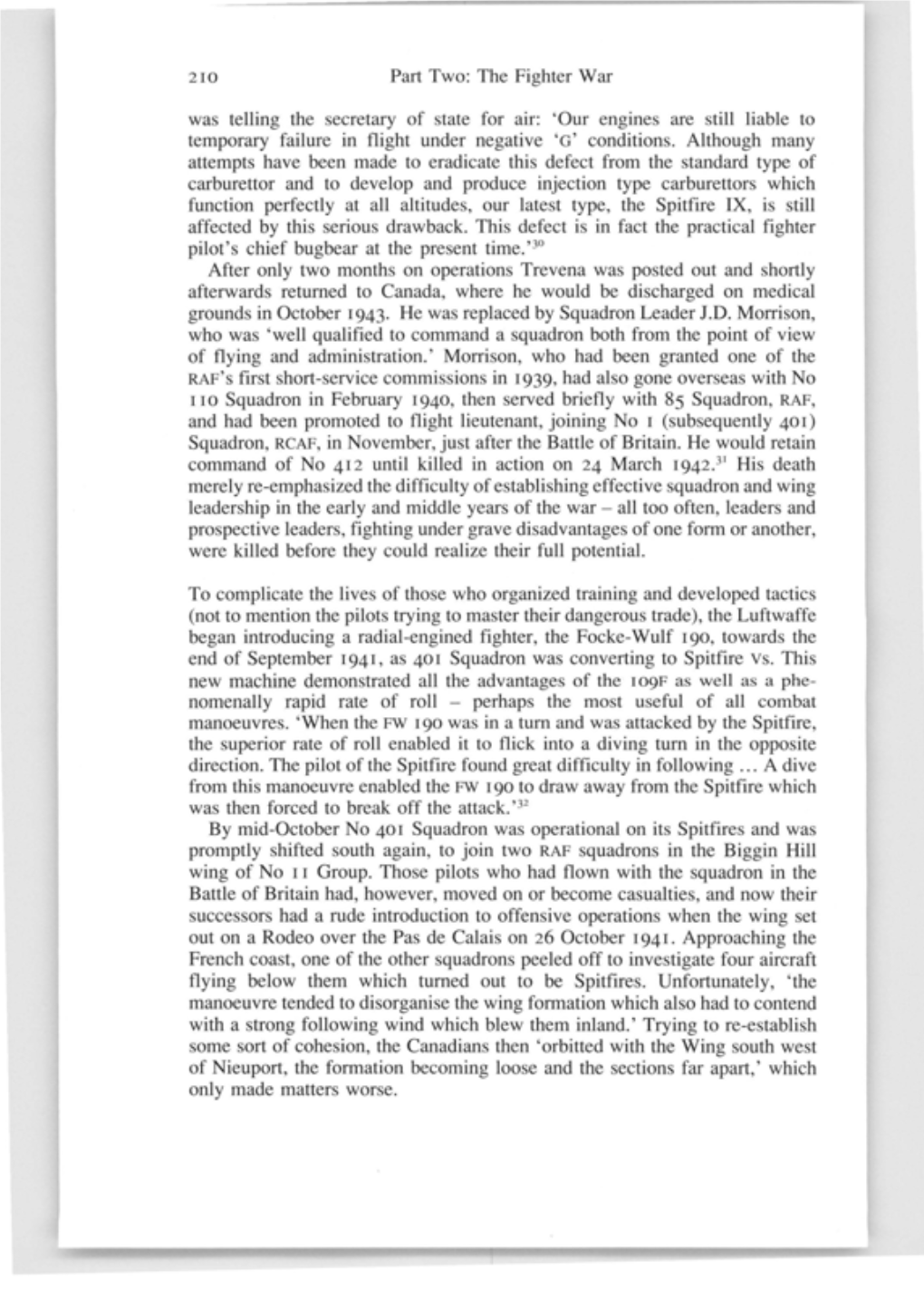 Part Two: the Fighter War Was Telling the Secretary of State for Air: 'Our Engines Are Still Liable to Temporary Failure in Flight Under Negative 'G' Conditions